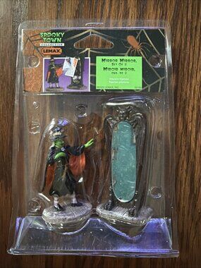 Lemax Spooky Town Mirror Witch Halloween Decor 2005 52103 Accessory Retired NEW